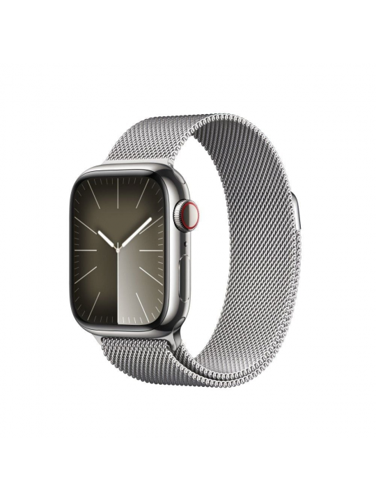 APPLE WATCH SERIES 9 GPS + CELLULAR 41MM SILVER STAINLESS STEEL CASE WITH SILVER MILANESE LOOP