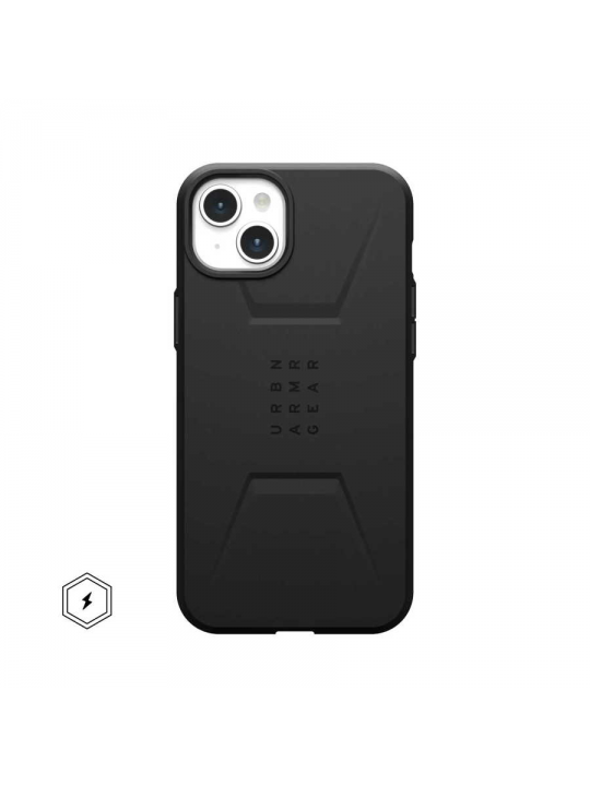 CAPA UAG CIVILIAN MAGSAFE IPHONE 15 PLUS (BLACK)