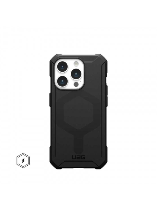 CAPA UAG ESSENTIAL ARMOUR MAGSAFE IPHONE 15 PRO (BLACK)