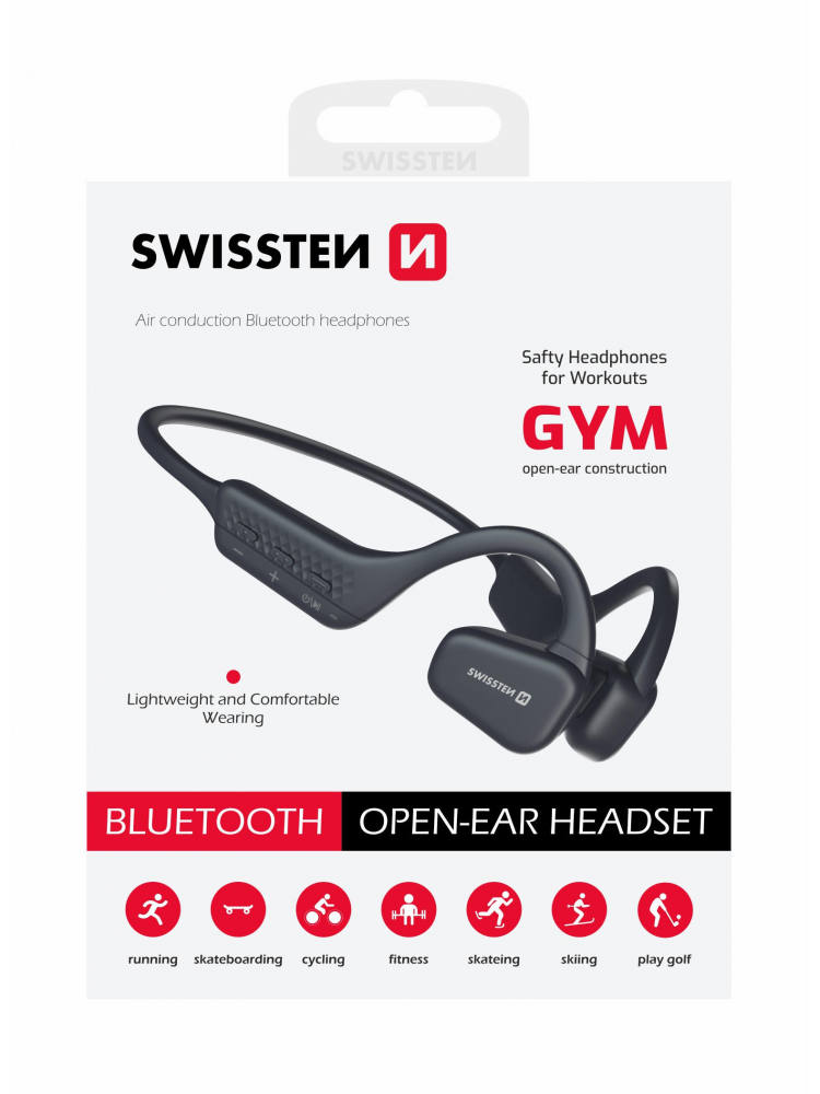 EARPHONES SWISSTEN GYM AIR CONDUCTION