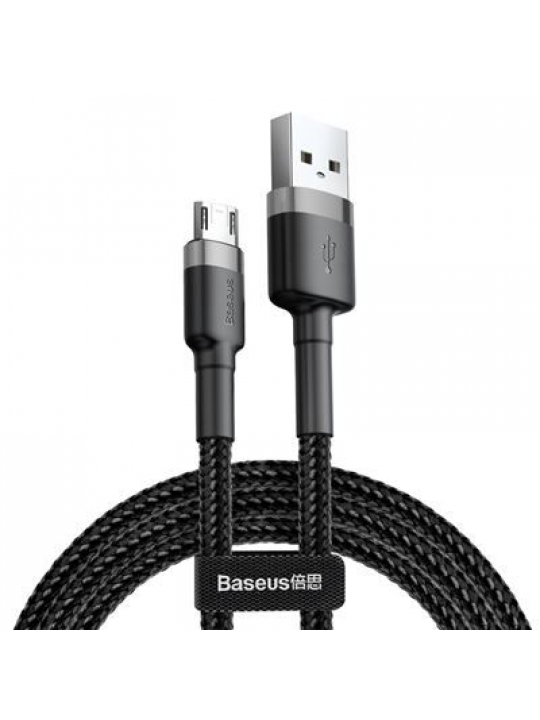 CABO BASEUS USB CAFULE PARA MICRO 2.4A 0.5M GRAY+BLACK