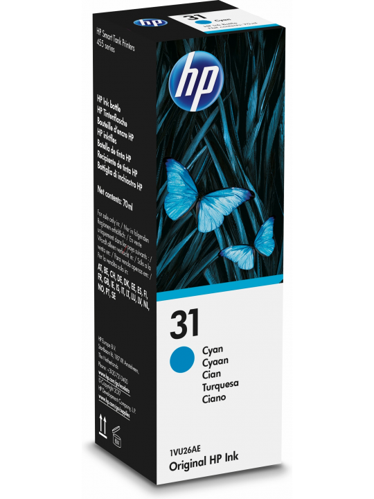 TINTEIRO HP 31 CYAN ORIGINAL INK BOTTLE