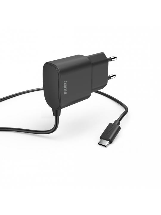 CARREGADOR HAMA COM USB-C CONNECTION, 12 W, 1.0 M, PRETO - 00201618