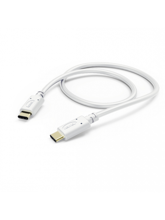 CABO HAMA USB-C - USB-C CHARGING-DATA CABLE, 0.2 M, WHITE