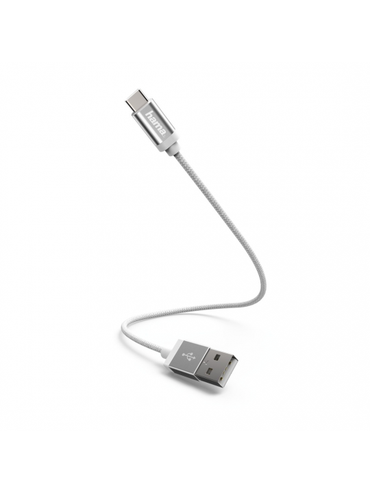 CABO HAMA USB-C CHARGING-DATA CABLE 0.2 M, WHITE