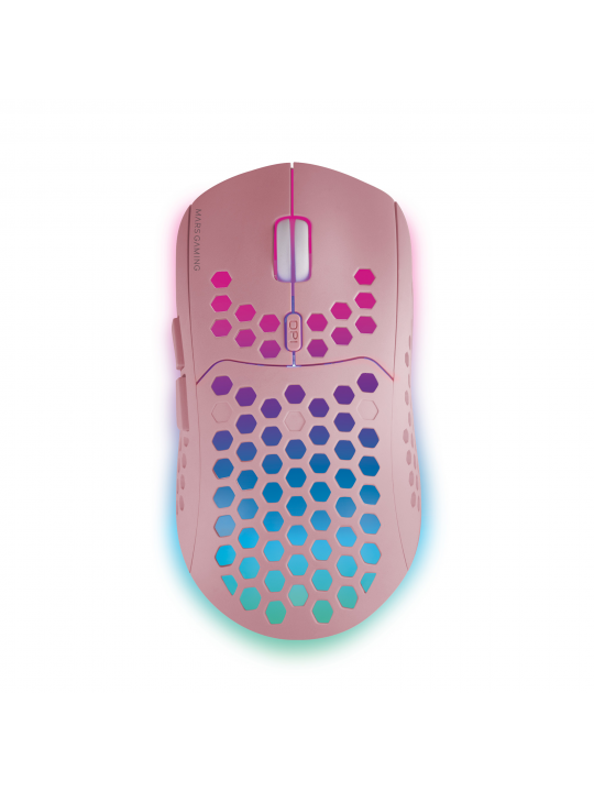RATO MARS GAMING MMW3 WIRELESS MOUSE, 79G ULTRA-LIGH, RECHARGEABLE BATTERY, PINK