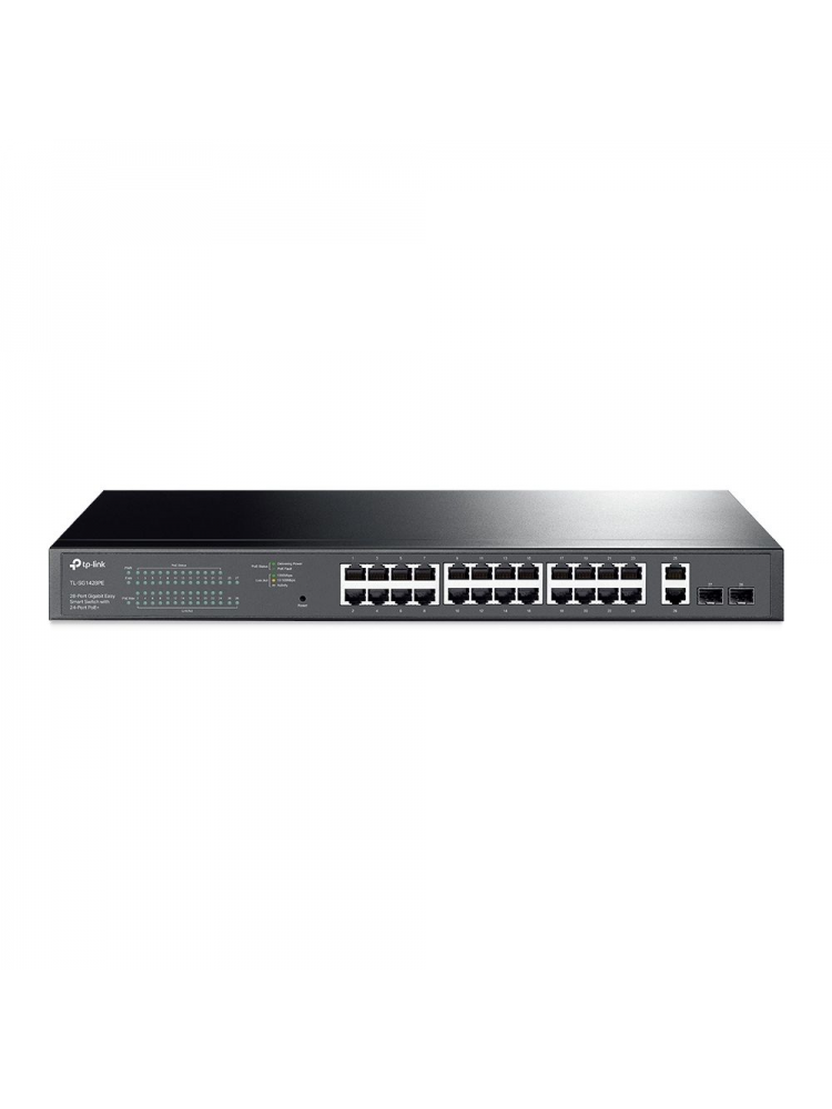 SWITCH C-GESTÃO TP-LINK 28-PORT GIGABIT C- 24-PORT POE+ EASY SMART SWITCH - TL-SG1428PE