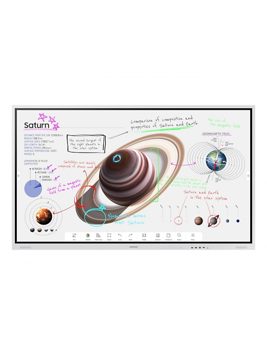 DISPLAY SAMSUNG INTERACTIVE FLIP WM75B - 75' UHD 350NIT 16-7 TACTIL WIFI