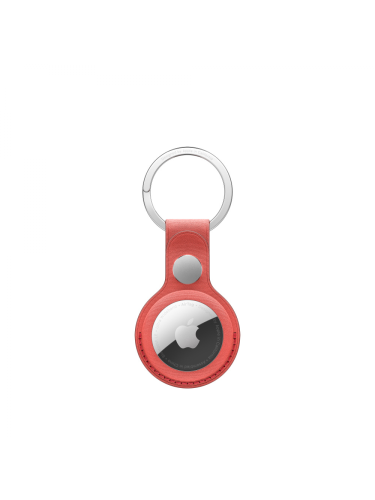 APPLE AIRTAG FINEWOVEN KEY RING - CORAL
