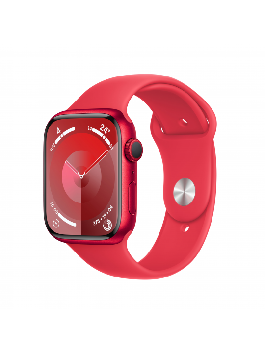 APPLE WATCH SERIES 9 GPS 45MM (PRODUCT)RED ALUMINIUM CASE WITH (PRODUCT)RED SPORT BAND - M-L