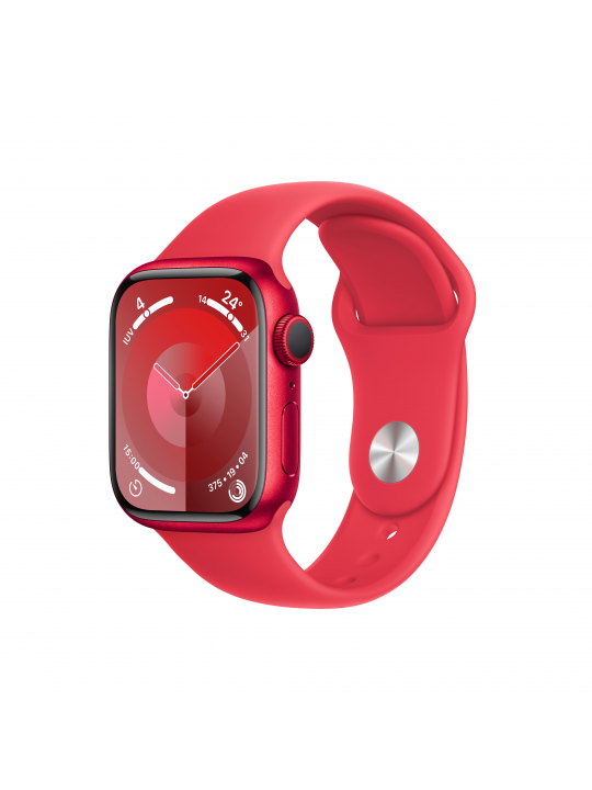 APPLE WATCH SERIES 9 GPS 41MM (PRODUCT)RED ALUMINIUM CASE WITH (PRODUCT)RED SPORT BAND - S-M