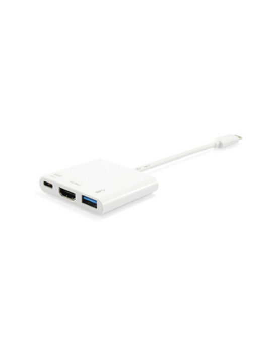 ADAPTADOR EQUIP USB-C PARA HDMI - USB A - PD M-F
