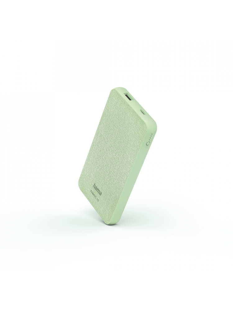 POWERBANK POWER PACK HAMA ´´FABRIC10´´,10000MAH,VERDE - 201660