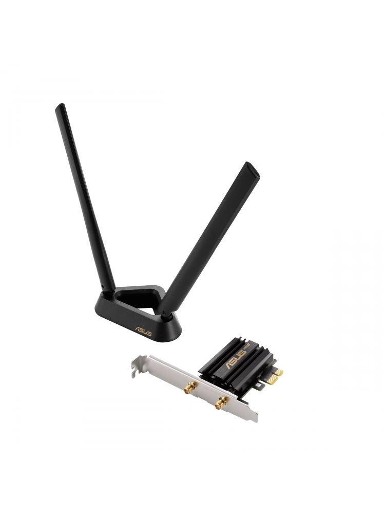 ADAPTADOR-PLACA REDE PCIE ASUS PCE-AXE59BT, WIRELESS 2.4GHZ - 5GHZ - 6GHZ, WIFI 6E, BLUETOOTH 5.2