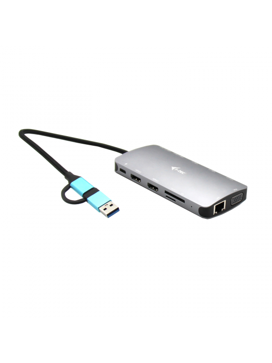 DOCKING STATION I-TEC METAL NANO USB 3.0 USB-C-TB3 3X DISPLAY + LAN ATÉ 100W - S-CARREGADOR