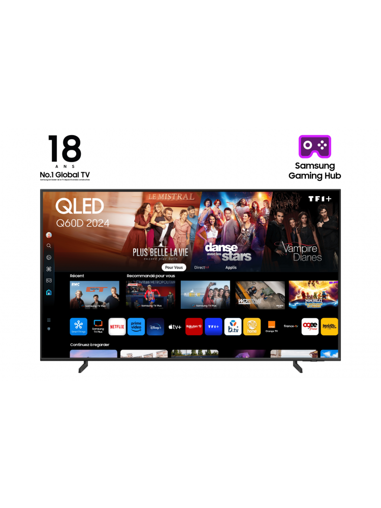 SMART TV SAMSUNG 55' QLED TQ55Q60DAUXXC 2024