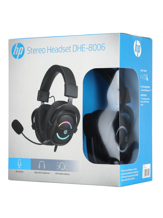 HEADSET GAMING HP DHE-8006 SURROUND 7.1 RGB USB