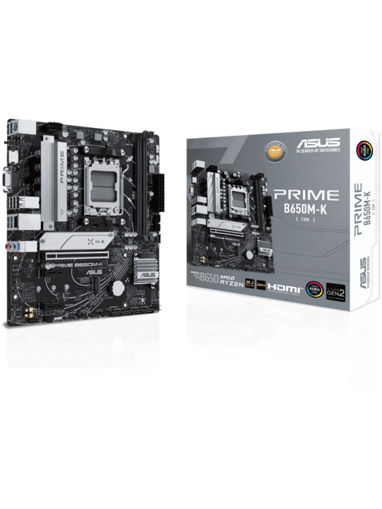 MOTHERBOARD ASUS PRIME B650M K AMD AM5 B650 DDR5 PCIE 5.0 MICRO ATX