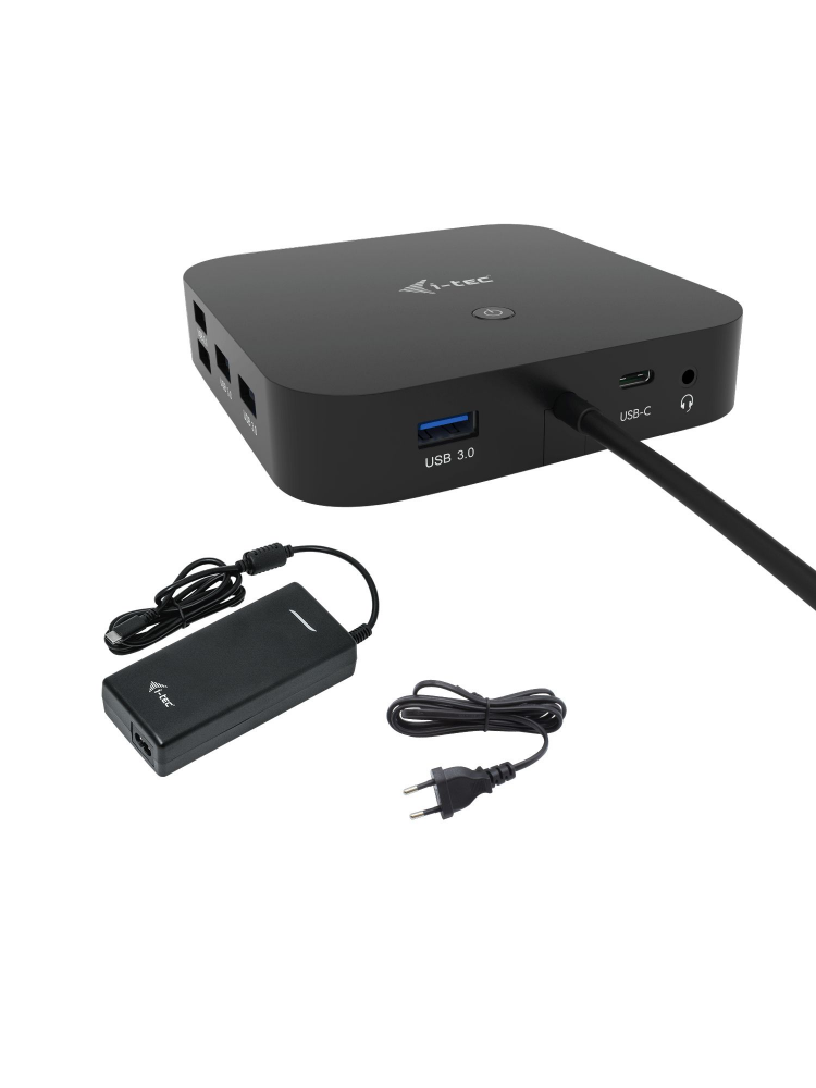 DOCKING STATION I-TEC USB-C HDMI DISPLAYPORT COM ALIMENTAÇÃO ATÉ 100W + CARREGADOR C112W