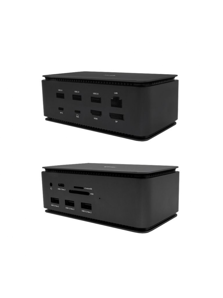 DOCKING STATION I-TEC METAL USB 4.0 2X HDMI DISPLAYPORT 4K COM ALIMENTAÇÃO ATÉ 80W - S-CARREGADOR