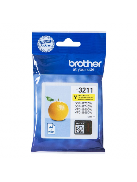 TINTEIRO BROTHER LC3211Y AMARELO - DCP-J772DW/774DW, MFC-890DW/895DW