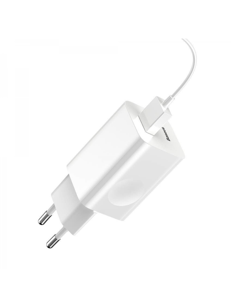 CARREGADOR BASEUS QUICK USB-A 24W BRANCO