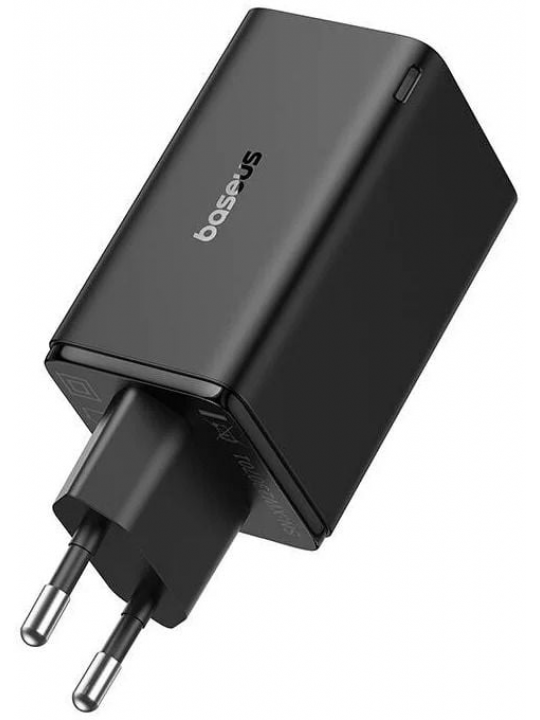 CARREGADOR GAN6 PRO DUAL USB-A-USB-C 65W FAST CHARGER PD 3.0 PRETO