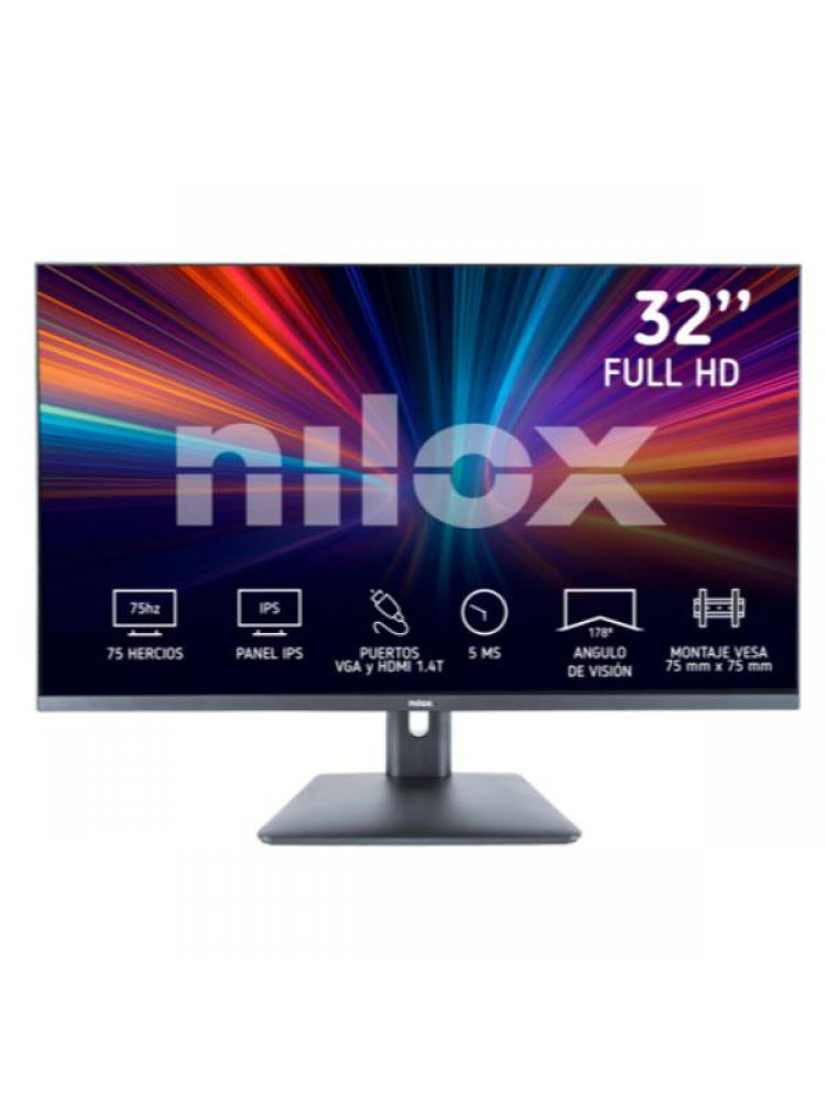 MONITOR NILOX 32', FULL HD, IPS, 75HZ, HDMI / VGA, 5 MS