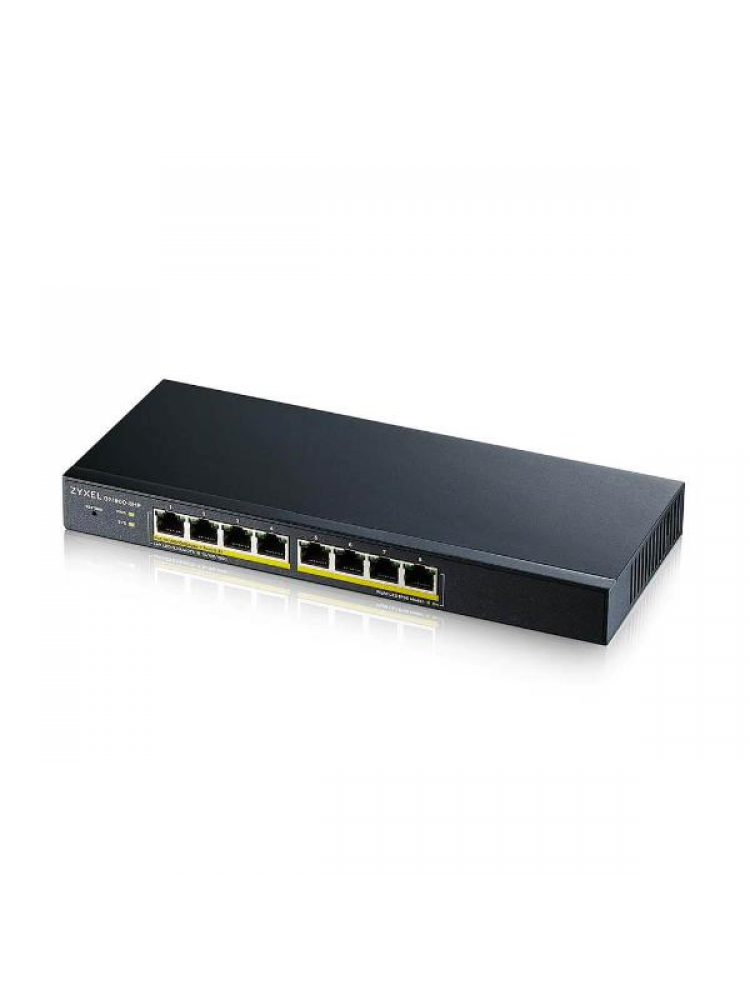 SWITCH DE REDE ZYXEL GS1900-8HP V3 POE PRETO