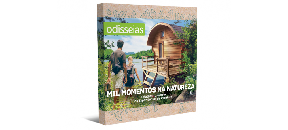 Pack Presente Odisseias - Mil Momentos na Natureza | Experiência alojamento, gourmet ou aventura | 2 pessoas