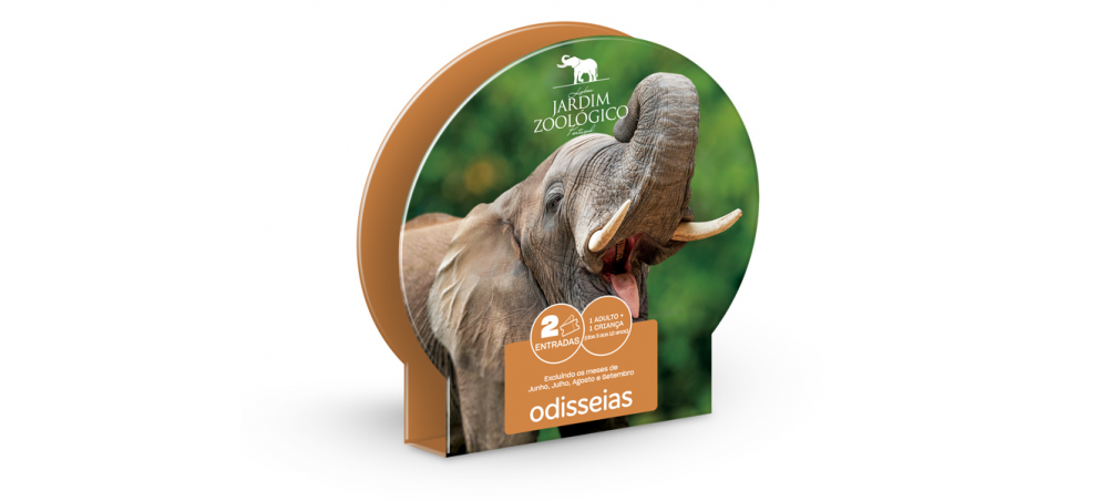 Pack Presente Odisseias - Jardim Zoológico | 2 Bilhetes para 1 adulto e 1 criança