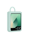 CAPA SAMSUNG SILICONE COM ANEL FLIP6 MENTA EF-PF741TMEGWW