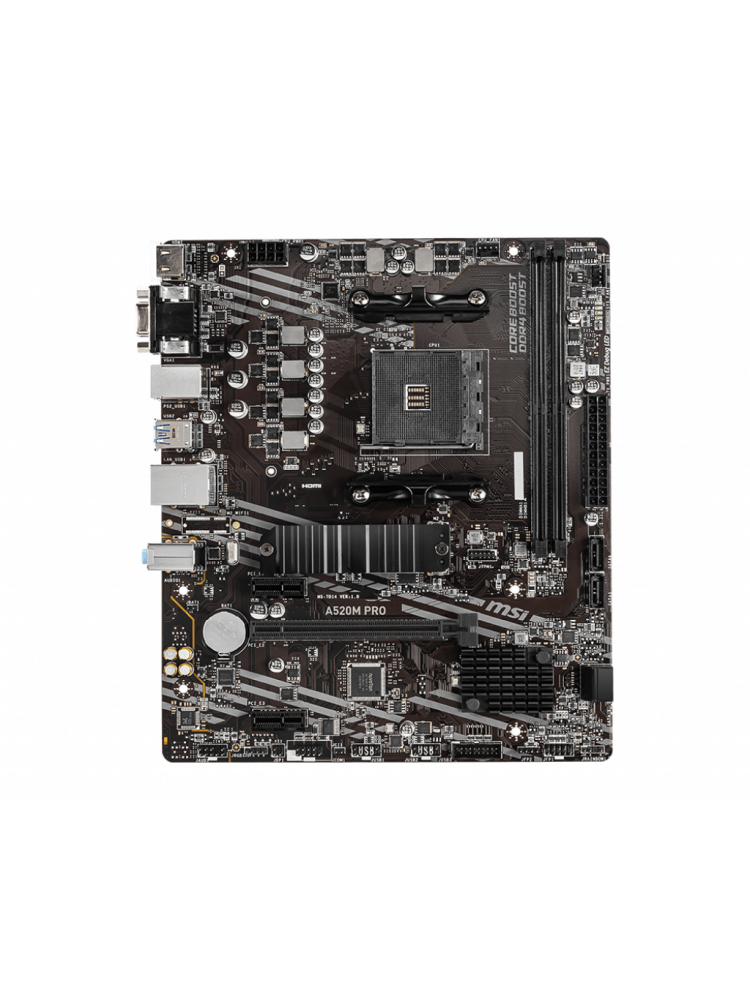 MOTHERBOARD MSI A520M PRO SKT AMD AM4 2XDDR4 VGA-HDMI-DP MATX