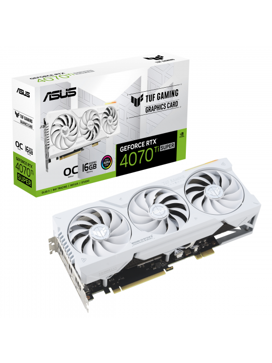 PLACA GRÁFICA VGA ASUS RTX4070TI SUPER TUF GAMING WHITE BFT 16GB OC GDDR6X 2HDMI-3DP