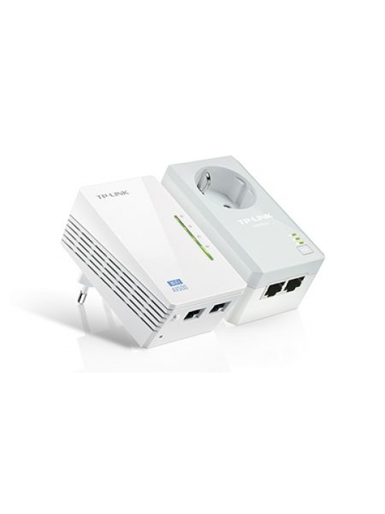 KIT 2 ADAPTADORES POWERLINE TP-LINK 500MBPS C-WIR N 300MBPS