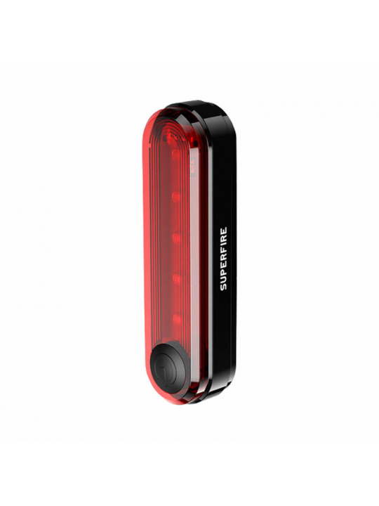 LUZ TRASEIRA PARA BICICLETA SUPERFIRE BTL01 USB 230MAH