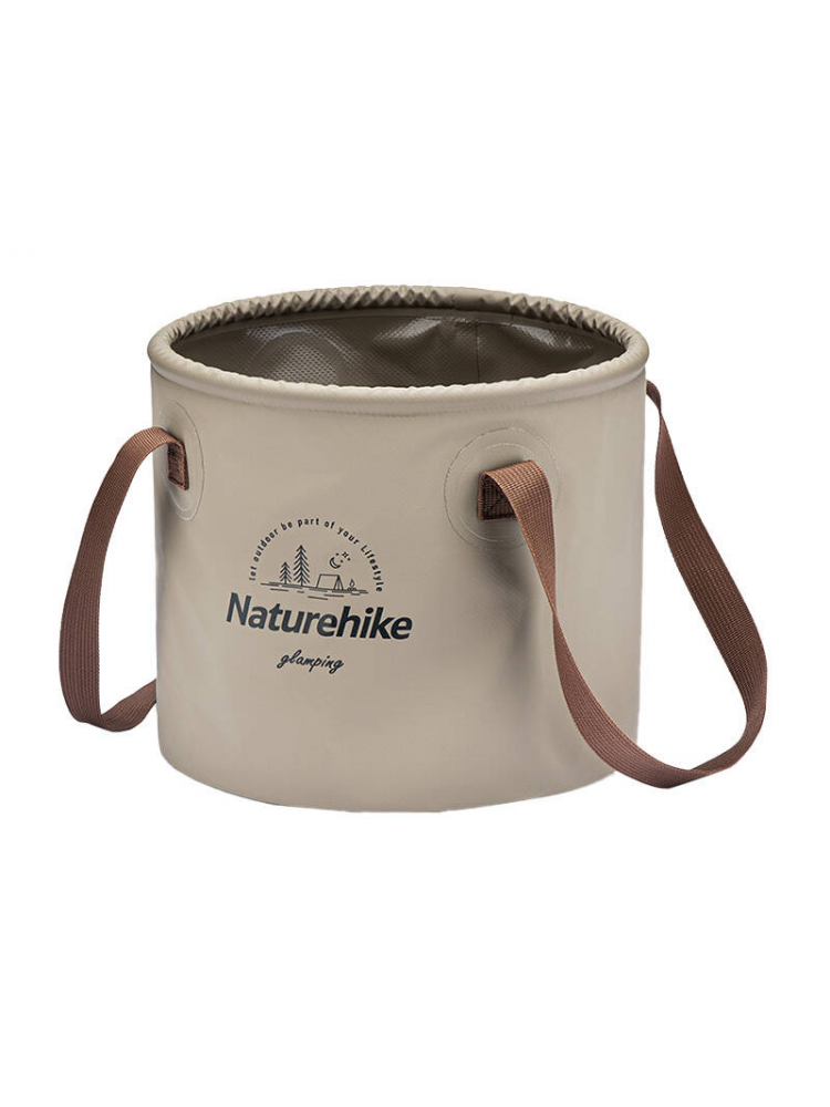 RECIPIENTE REDONDO DOBRÁVEL 10L EM PVC NATUREHIKE NH20SJ040 LIGHT BROWN