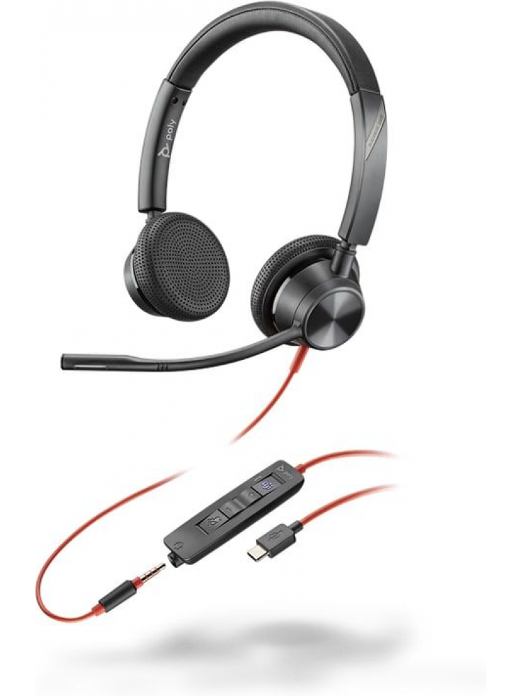 HEADSET HP POLY STEREO BW 3325 USB-C + 3.5MM + USB-C-A