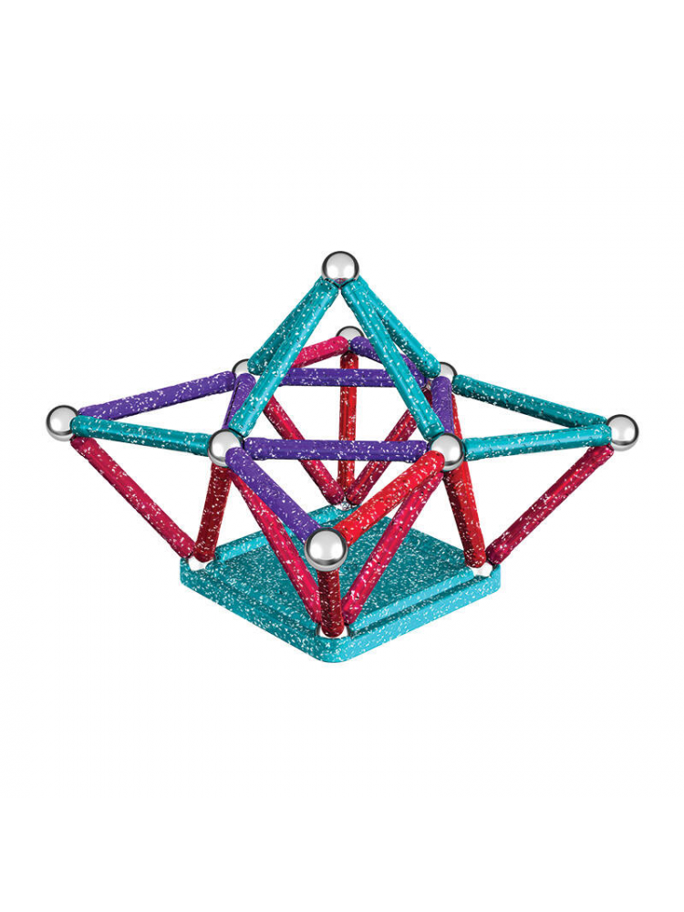 JOGO GLITTER RECYCLED 60-PIECE GEOMAG GEO-536