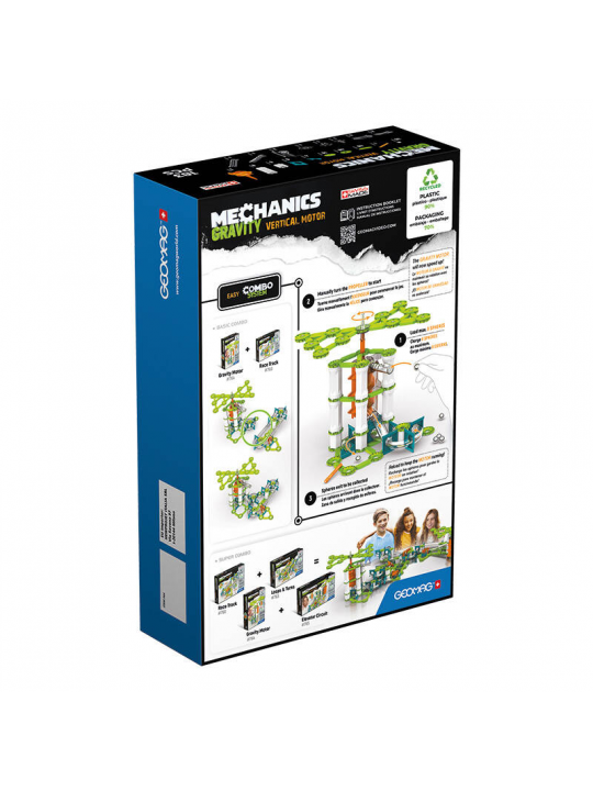 JOGO MECHANICS GRAVITY RE VERTICAL MOTOR 183-PIECE GEOMAG GEO-764