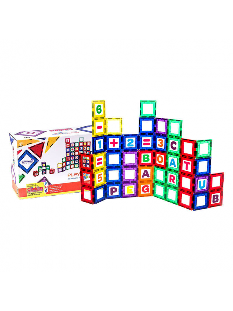 JOGO MAGNETIC TILES 3D PLAYMAGS 170 - 80 PCS SET