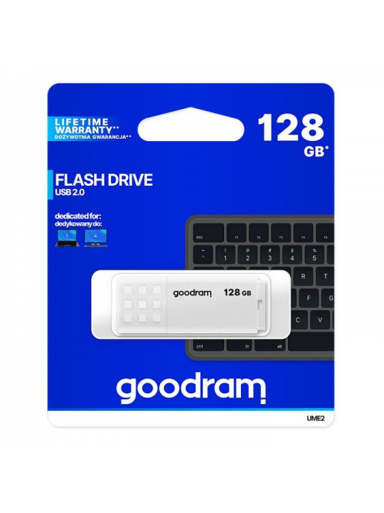 PEN DRIVE 128GB GOODRAM USB 2.0 UME2 BRANCO