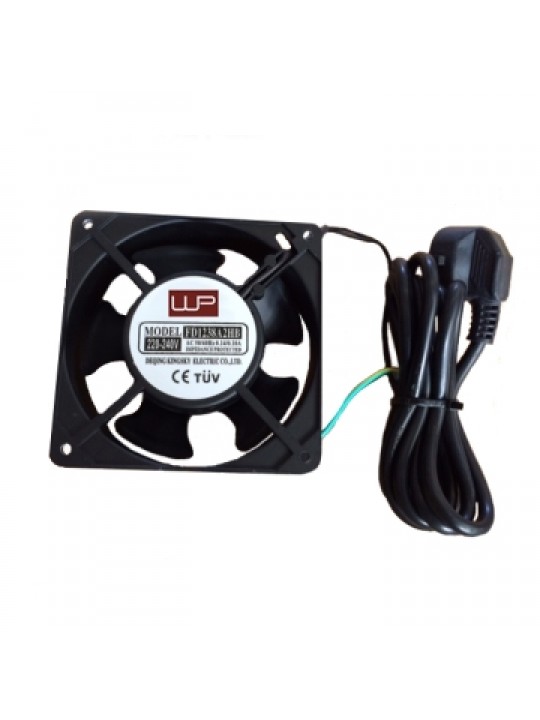 Cooling Fan 120x120x38 mm with protection grid and 2 m. power cable, 220v