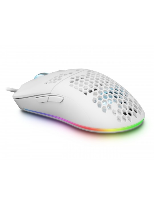 RATO MARSGAMING MMAX MOUSE WHITE, 12400DPI, ULTRALIGHT 69G, RGB, FEATHER CABLE, SOFT - MMAXW