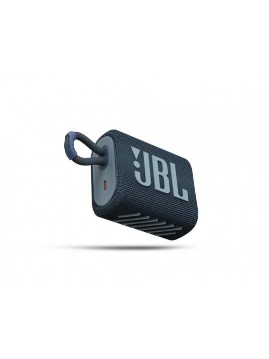 COLUNA PORTÁTIL JBL GO 3 BT IPX7 USB COR AZUL