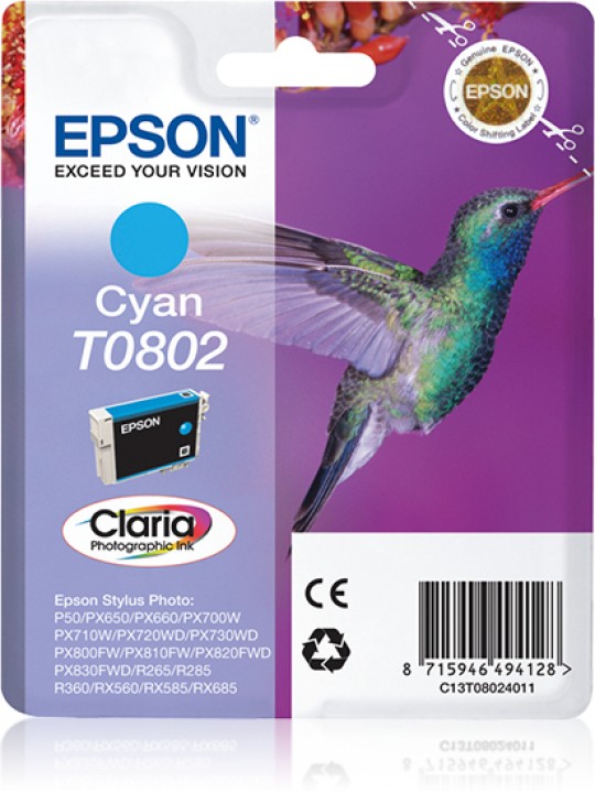 EPSON-TINTEIRO CYAN STYLUS PHOTO C13T08024021
