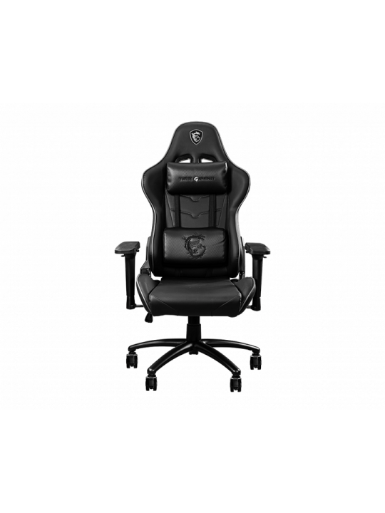 Cadeira MSI MAG CH120I, PVC Leather,A.Braços4D,Estr.&Base Aço,Rodas A.Riscos,180º Reclin.,Black&Grey