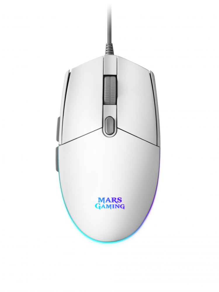 RATO MARS GAMING MMG WHITE, 3200 DPI, RGB FLOW, LIGHT, ERGONOMIC