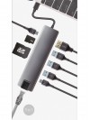 COOLBOX COO-DOCK-01 BASE & DUPLICADOR DE PORTAS COM FIOS USB 3.2 GEN 1 (3.1 GEN 1) TYPE-C CINZENTO