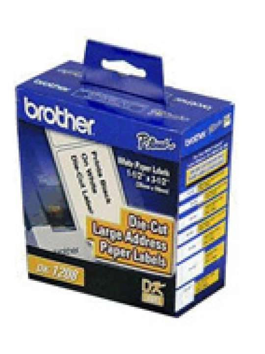 Etiquetas BROTHER Pré-cortadas Papel Térmico de direção - 400 unid. 38x90mm 